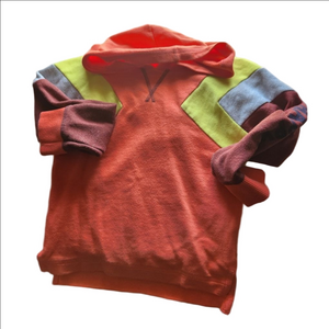 3/$10 - Kids Cat & Jack Orange Yellow Colorblock Hoodie 4T